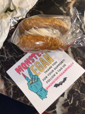 Cookie from Crust Bakery at Monster Vegan in Philadelphia