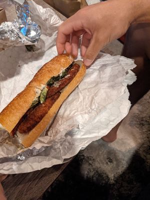 Chicken Sandwich at Monster Vegan in Philadelphia