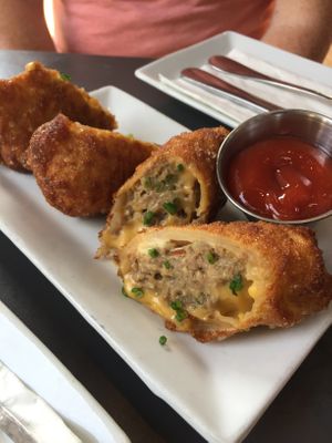Cheesesteak egg rolls at Monster Vegan in Philadelphia