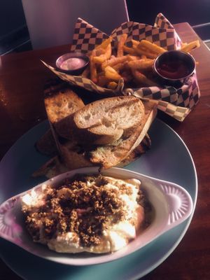 Whipped Ricotta and Fries!  at Monster Vegan in Philadelphia