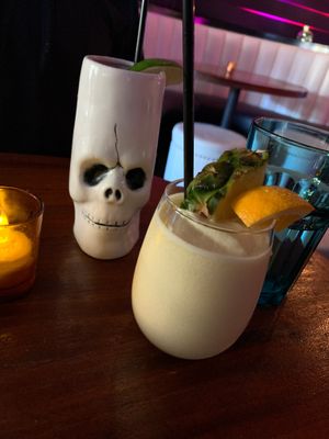 Tequila cocktail and orange cream mocktail so fun and cute  at Monster Vegan in Philadelphia