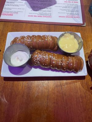 Pretzel starter   at Monster Vegan in Philadelphia