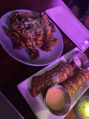 Pretzel and seitan   at Monster Vegan in Philadelphia