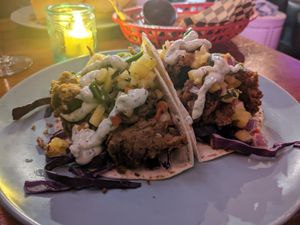 Taco app at Monster Vegan in Philadelphia