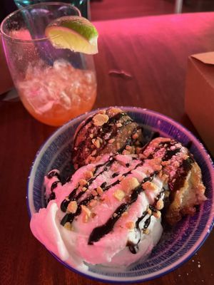 Beignet sundae  at Monster Vegan in Philadelphia