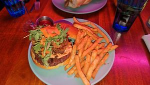 The Cthulhu burger at Monster Vegan in Philadelphia