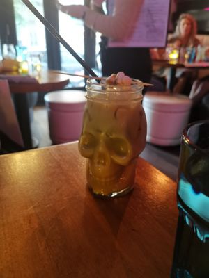 Pumpkin matcha at Monster Vegan in Philadelphia