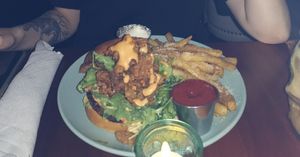 Some kind of burger at Monster Vegan in Philadelphia