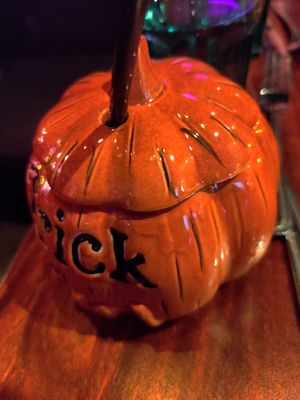 Trick or tiki death punch (very strong, recommend) at Monster Vegan in Philadelphia