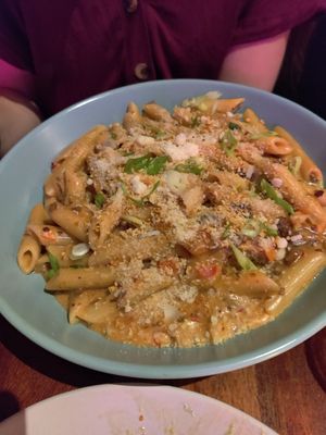 Cajun Penne Alfredo at Monster Vegan in Philadelphia