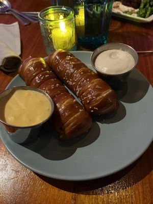 Bavarian pretzels   at Monster Vegan in Philadelphia