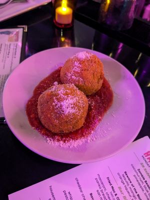 Mac and cheese balls at Monster Vegan in Philadelphia