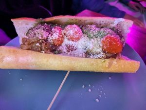 Meatball sandwich at Monster Vegan in Philadelphia