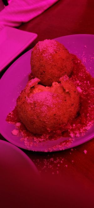 Fried Mac & Cheese balls: AMAZING!!!!!!! at Monster Vegan in Philadelphia