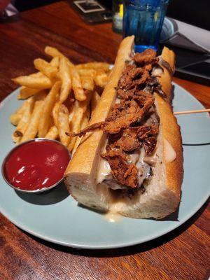 Filet Mignon Sandwich at Monster Vegan in Philadelphia