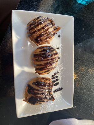 Beignet with nutter butter  at Monster Vegan in Philadelphia