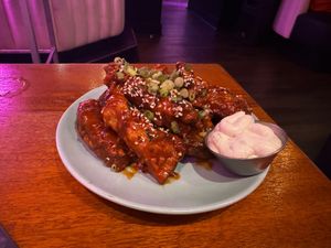 Korean Seitan Wings  at Monster Vegan in Philadelphia