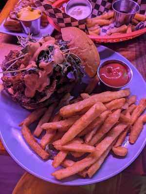 burger at Monster Vegan in Philadelphia