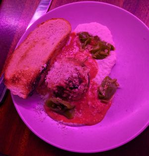 Impossible meatball at Monster Vegan in Philadelphia