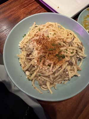 Clams & Linguine  at Monster Vegan in Philadelphia
