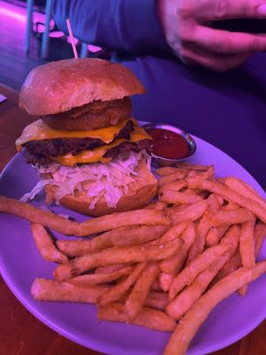 Smash burger   at Monster Vegan in Philadelphia