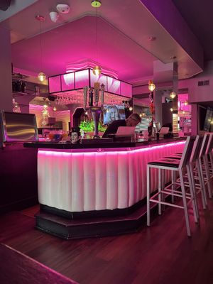 The bar   at Monster Vegan in Philadelphia