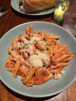 Penne alla vodka  at Monster Vegan in Philadelphia