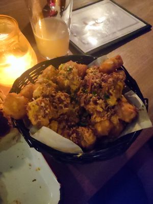 Loaded tots at Four Side Vegan Pizza in Manchester