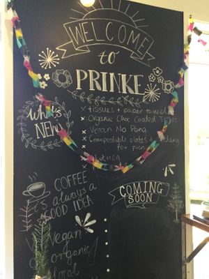 Board at Prinke Eco Store in Norfolk Island