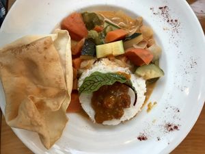 Veg curry at Hilli Restaurant & Cafe in Norfolk Island