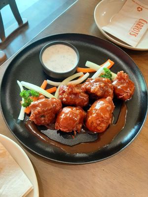 Cauliflower wings at Carrots The Vegan Kitchen in Bangkok