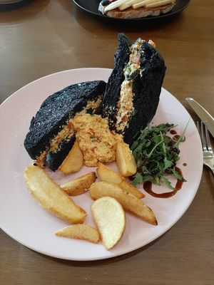 Egg mayo sandwich at Carrots The Vegan Kitchen in Bangkok