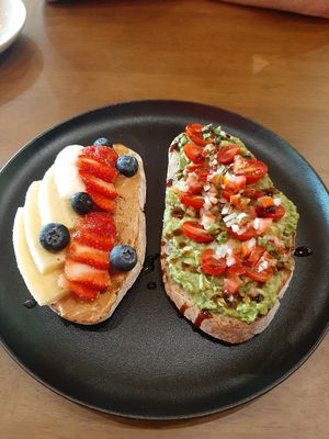 Toasts at Carrots The Vegan Kitchen in Bangkok