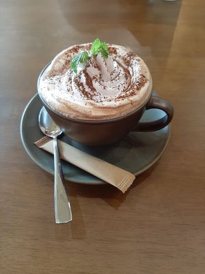 Hot mocha mint at Carrots The Vegan Kitchen in Bangkok
