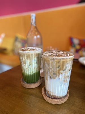 Iced drinks  at Carrots The Vegan Kitchen in Bangkok