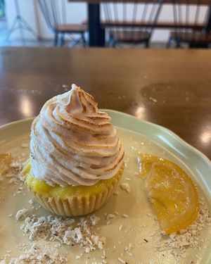 That lemon tart is terrible, I made better one at home, not recommended!  at Carrots The Vegan Kitchen in Bangkok