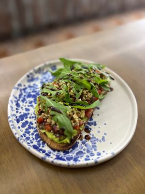 Avocado toast  at Carrots The Vegan Kitchen in Bangkok