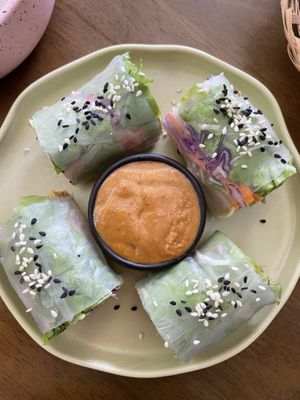 Summer rolls  at Carrots The Vegan Kitchen in Bangkok