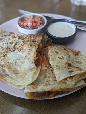 Naughty Quesadilla at Carrots The Vegan Kitchen in Bangkok