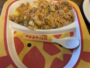 Pink kids pasta  at Carrots The Vegan Kitchen in Bangkok