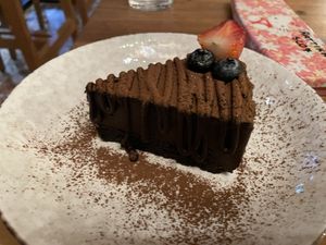 Chocolate cake  at Carrots The Vegan Kitchen in Bangkok