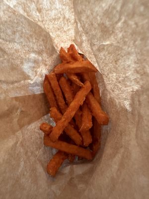 Yummyest sweet potato fries   at Carrots The Vegan Kitchen in Bangkok