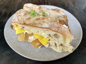 Truffle & Tofu Toastie - Amazing! at Guyala Cafe in Cairns