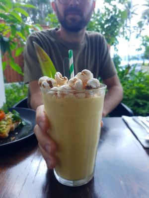 Super Yellow Smoothie at Guyala Cafe in Cairns
