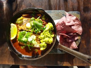 Plant Based “Huevos Rancheros" at Guyala Cafe in Cairns