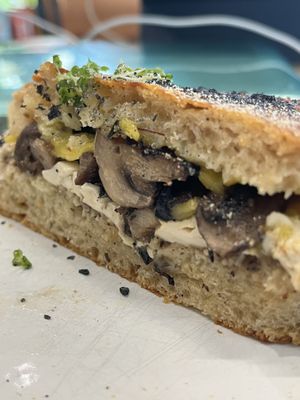 Mushroom toastie   at Guyala Cafe in Cairns