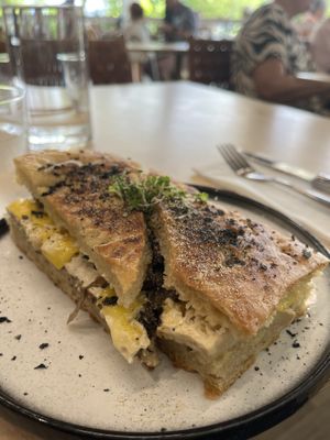 Mushroom toastie   at Guyala Cafe in Cairns