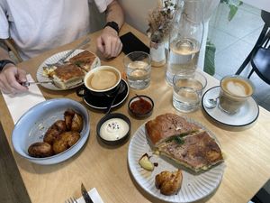 Toasties and smashed chats with a side of chilli jam  at Guyala Cafe in Cairns