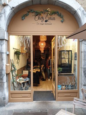 Outside at Chez Gaïa in Chambery