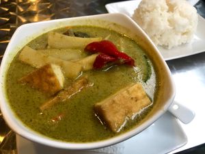 Menu Item V14 (Vegan Green Curry with Rice) at Shimiran Thai Food Cafe in Tokyo